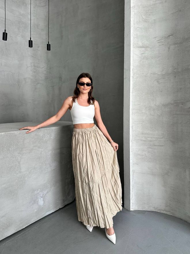 Ezgi Nisantasi Gonna In Micro Raso Abbigliamento all'ingrosso Casuale
