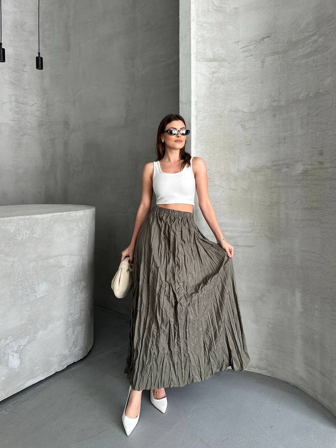 Ezgi Nisantasi Gonna In Micro Raso Abbigliamento all'ingrosso Casuale