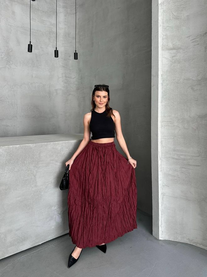 Ezgi Nisantasi Gonna In Micro Raso Abbigliamento all'ingrosso Casuale
