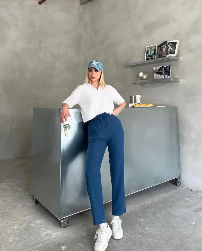 Ezgi Nisantasi Einteilige Hose Aus Museleinen Großhandelskleidung Lässig