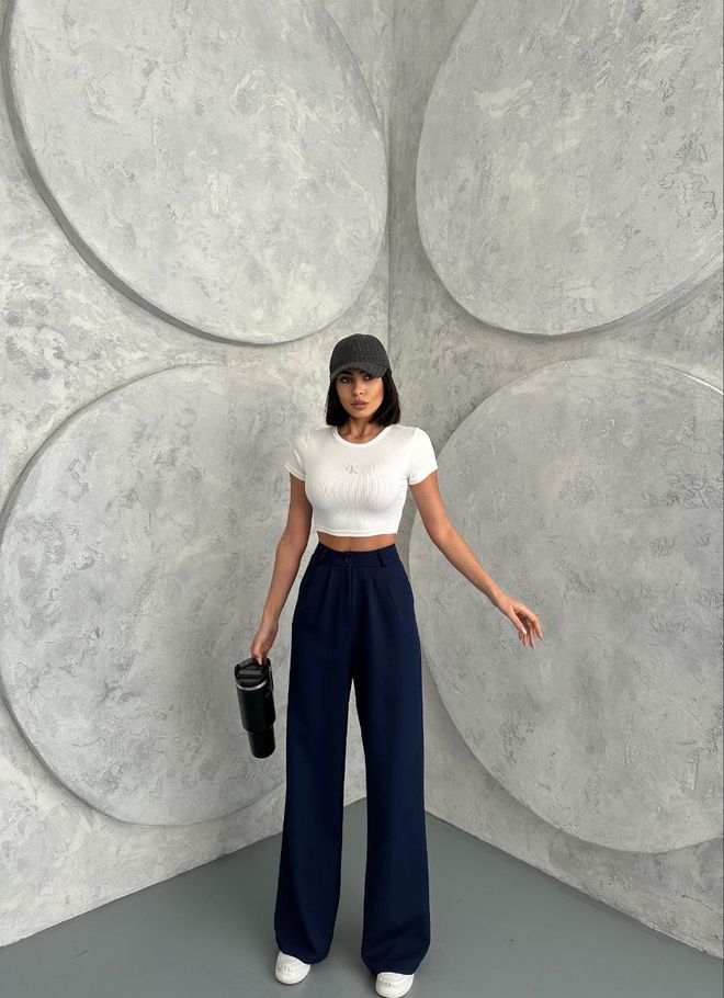 Ezgi Nisantasi Pantalones Double Palazzo Ropa al por mayor Formal