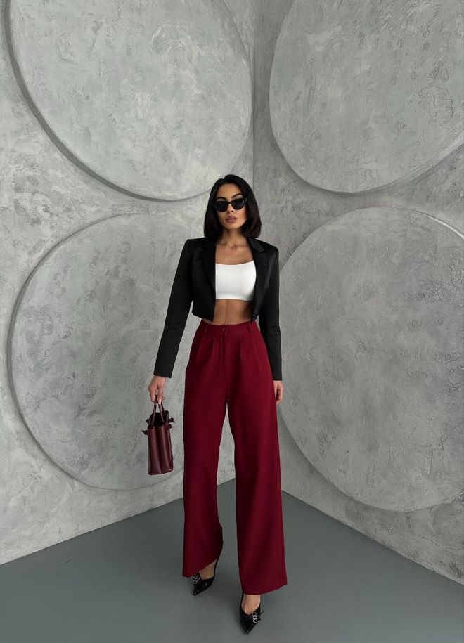 Ezgi Nisantasi Pantalones Double Palazzo Ropa al por mayor Formal