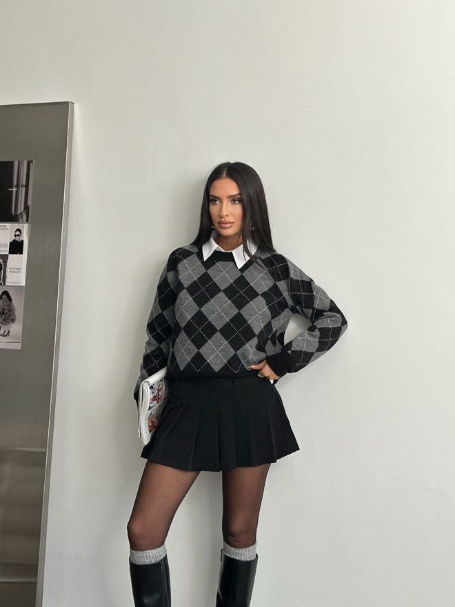 Ezgi Nisantasi Baklava Gebreide Trui Groothandel Kleding Casual