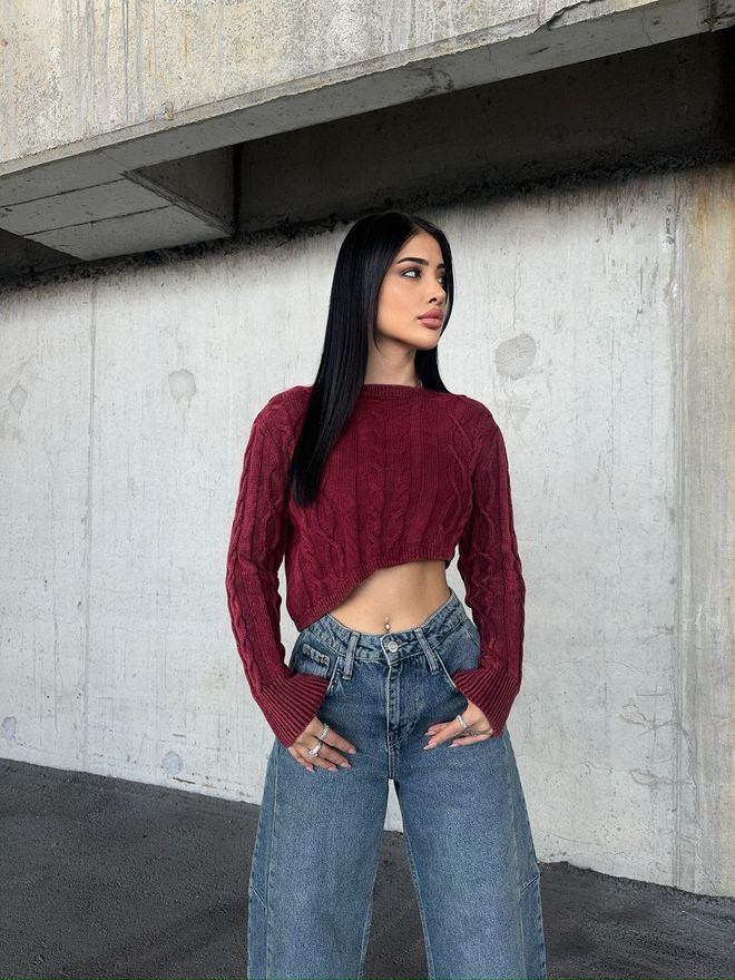 Ezgi Nisantasi Trui Met Breigoed Groothandel Kleding 0