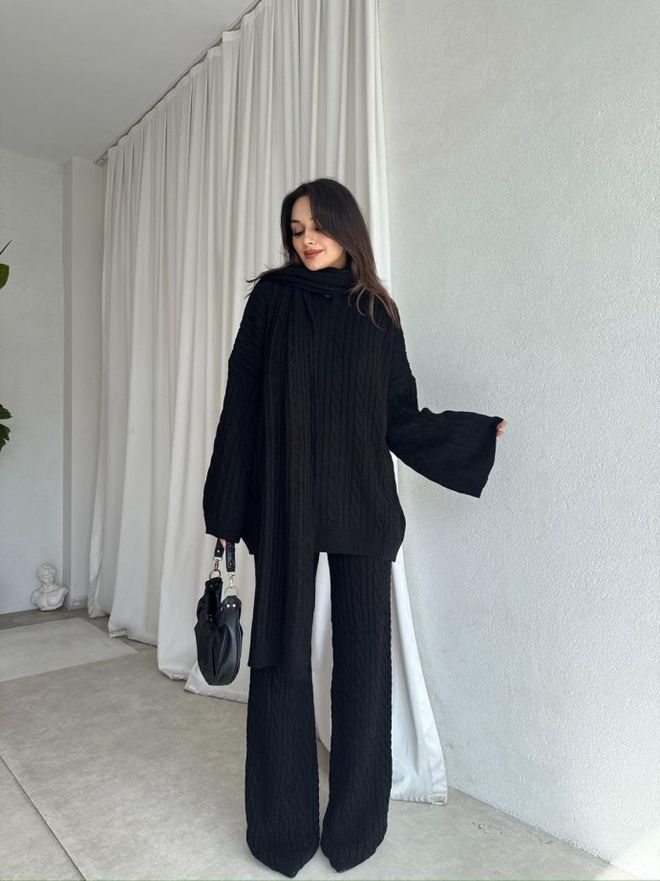 Ezgi Nisantasi Femme Üçlü Takım Toptan Giyim Gündelik
