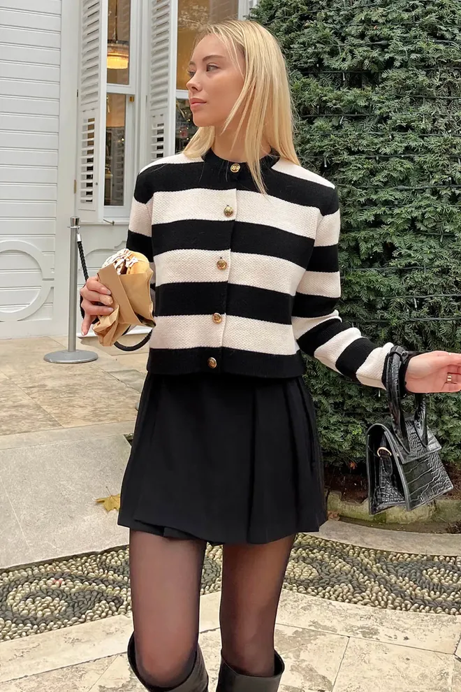 Ezgi Nisantasi Πλεκτή Ζακέτα Crop Χονδρικό εμπόριο ενδυμάτων 0