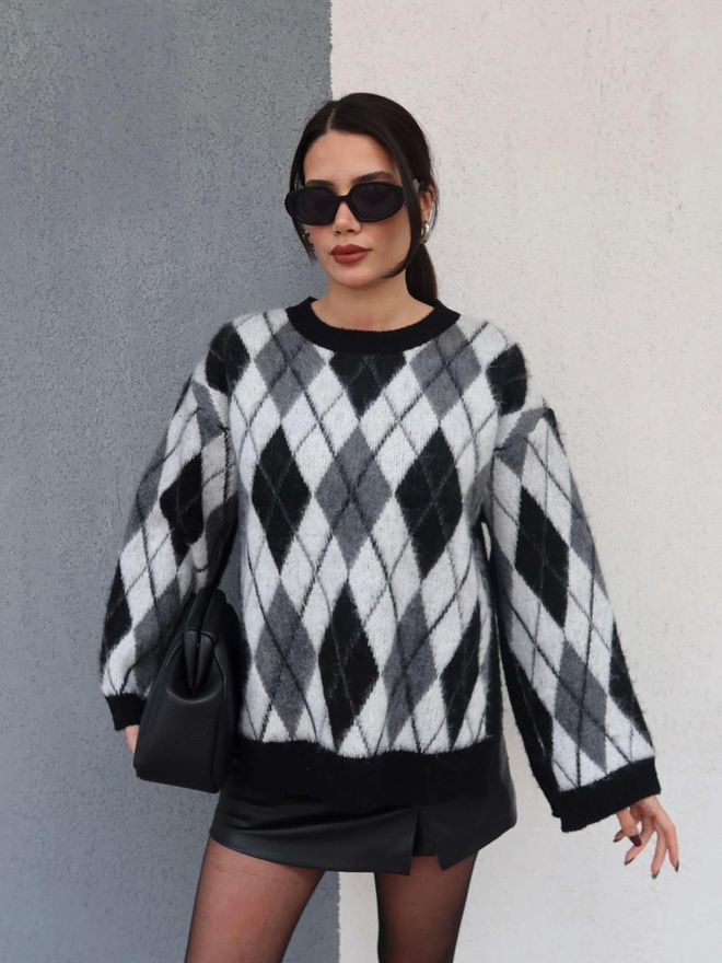 Ezgi Nisantasi Baklava Gebreide Trui Groothandel Kleding Casual