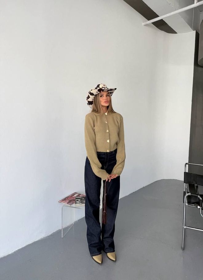 Ezgi Nisantasi Heart Button Cardigan Wholesale Clothing Casual