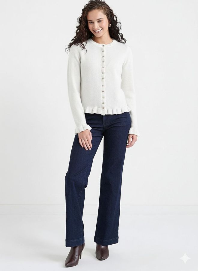 Ezgi Nisantasi Λευκή Casual Κομψή Ζακέτα Χονδρικό εμπόριο ενδυμάτων Casual