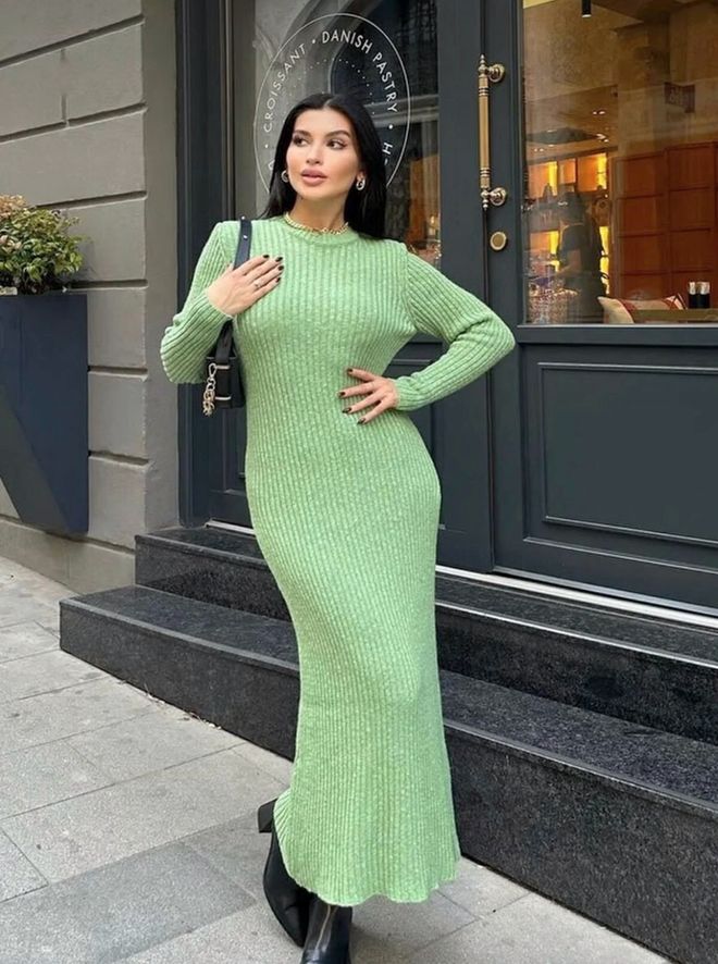 Ezgi Nisantasi Prendas De Punto Uzu. Vestido Ropa al por mayor Casual