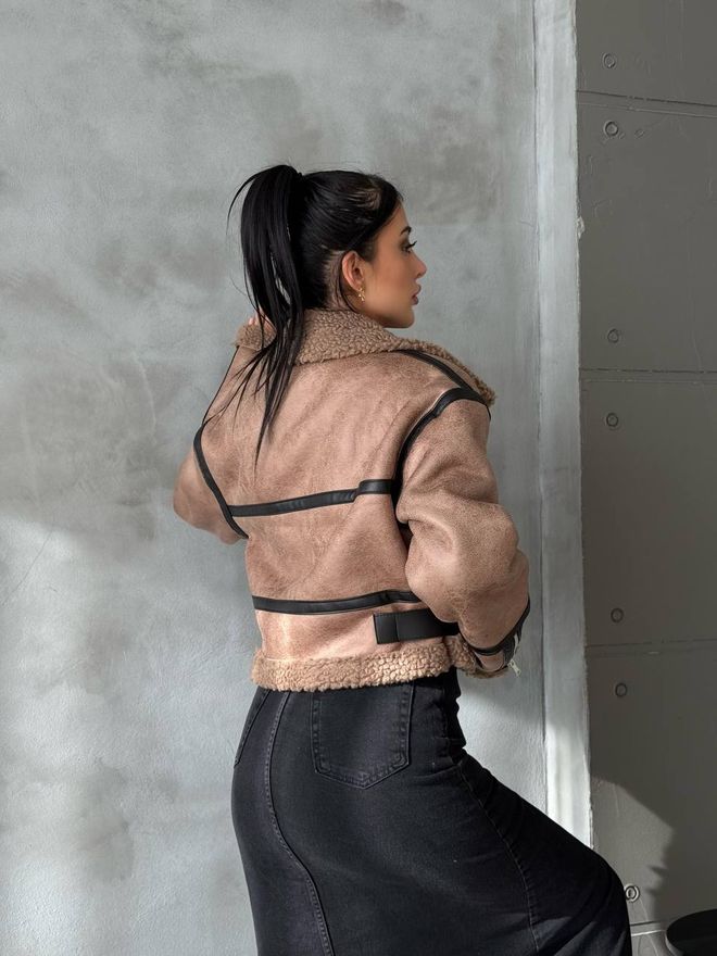 Ezgi Nisantasi بني سترة من الدنيم ملابس بالجملة صالة