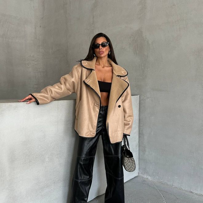 Ezgi Nisantasi Кожаная Замшевая Куртка Оптовая продажа одежды Повседневный