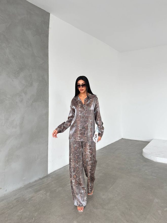 Ezgi Nisantasi Brauner Formeller Eleganter Sexy Anzug Großhandelskleidung Sexy