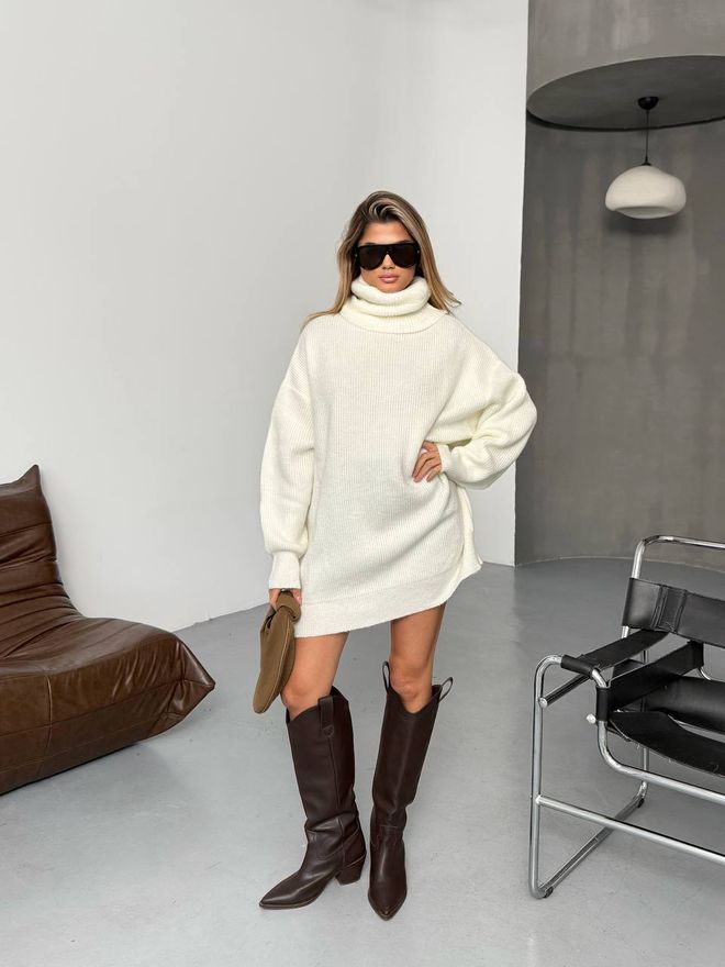 Ezgi Nisantasi Dzianinowy Sweter Z Golfem Hurtowa sprzedaż odzieży Casual