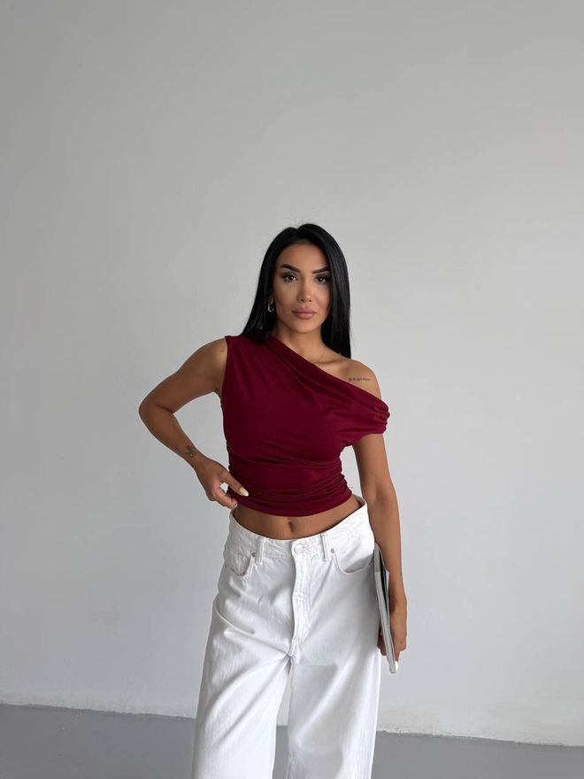 Ezgi Nisantasi Блуза С Ниско Рамо Дрехи на едро Небрежен