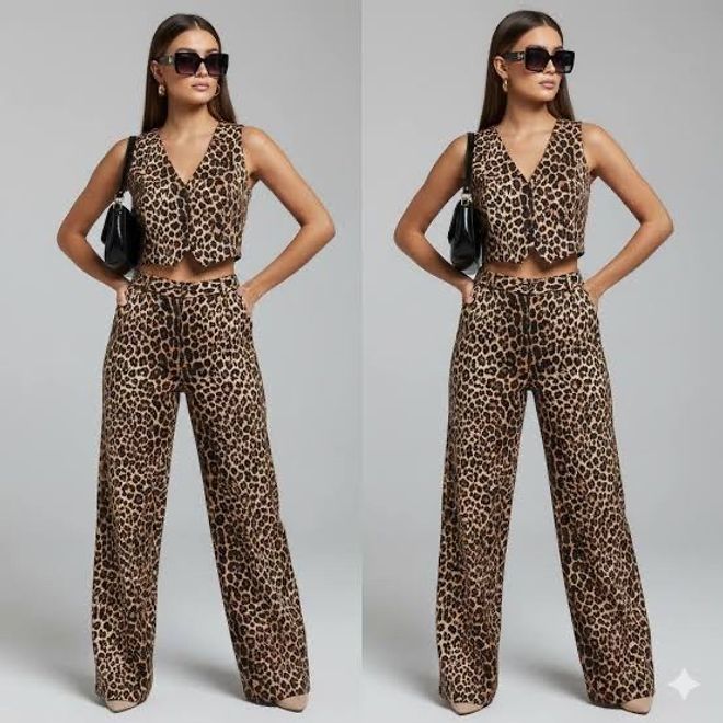 Ezgi Nisantasi Traje Estampado Leopardo Ropa al por mayor 0
