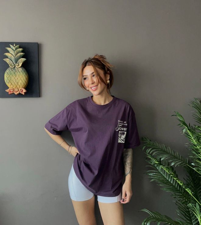 Ezgi Nisantasi Printed T Shirt Wholesale Clothing Casual