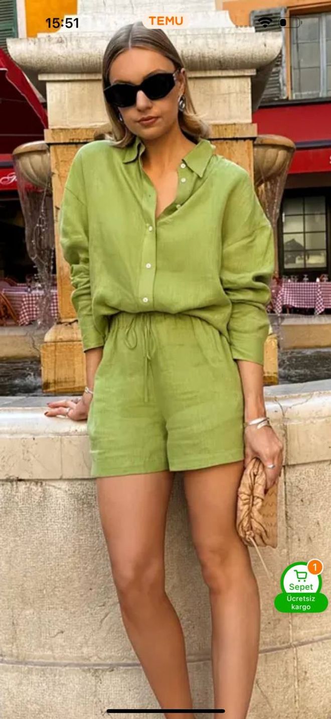 Ezgi Nisantasi Green Casual Elegant Streetwear Suit Wholesale Clothing 1