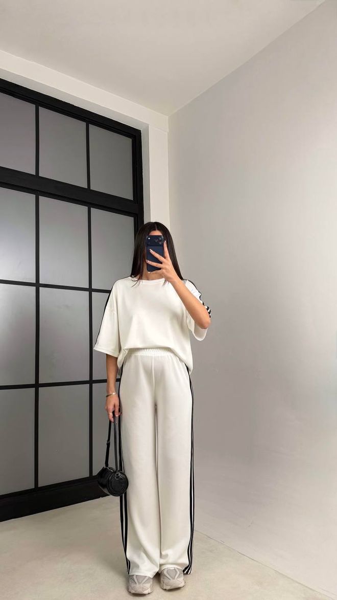 Ezgi Nisantasi Λευκό Casual Αθλητικό Ταγέρ Χονδρικό εμπόριο ενδυμάτων Casual