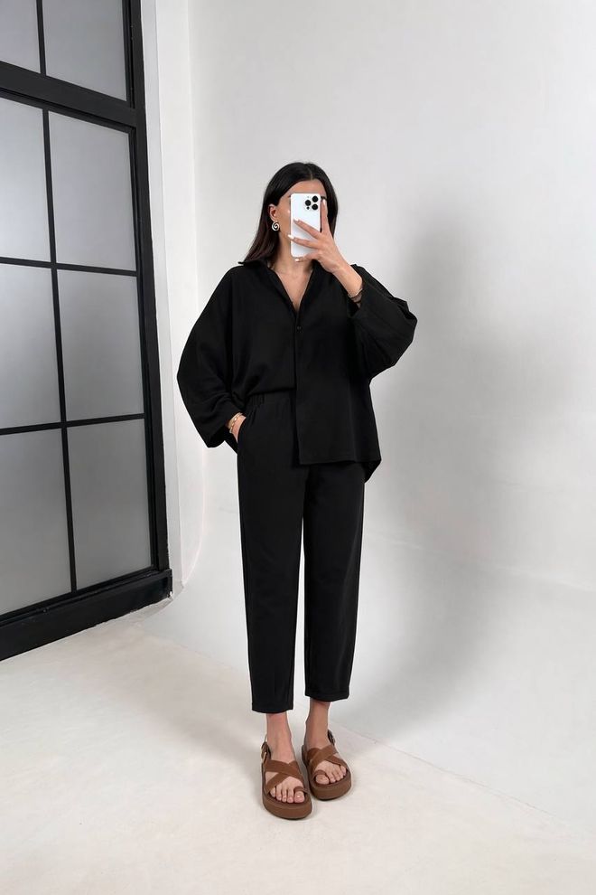 Ezgi Nisantasi Ταγέρ Μαύρο Casual Κομψό Επίσημο Preppy Χονδρικό εμπόριο ενδυμάτων Casual