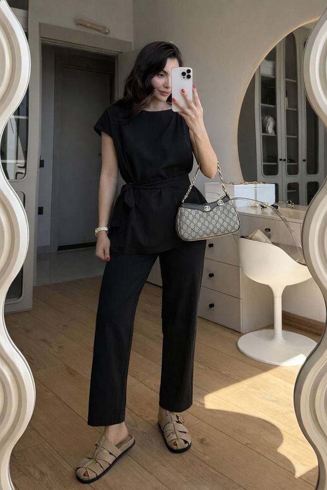 Ezgi Nisantasi Μαύρο Κομψό Casual Ταγέρ Χονδρικό εμπόριο ενδυμάτων Casual