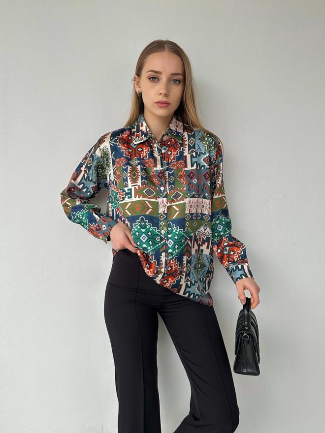 Ezgi Nisantasi Camisa Satén Color Ropa al por mayor Formal