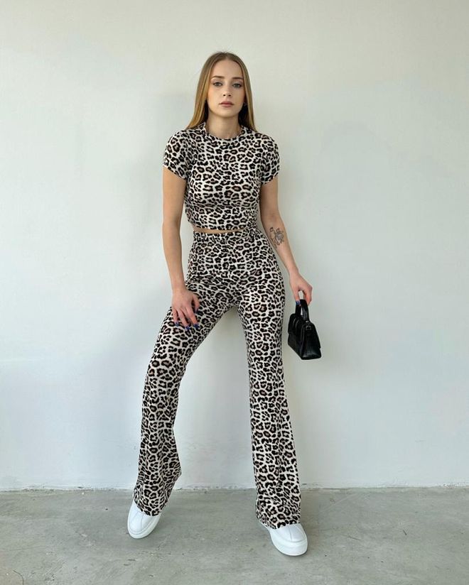 Ezgi Nisantasi بدلة محصول ليوبارد ملابس بالجملة 0