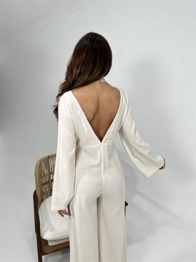Fame Jumpsuit Beige Wholesale Clothing Spring