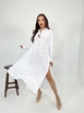 A wholesale clothing model wears fme14069-dress-white, Turkish wholesale  of 