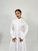 A wholesale clothing model wears fme13092-dress-white, Turkish wholesale  of 