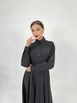 A wholesale clothing model wears fme13100-dress-black, Turkish wholesale  of 