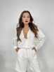 A wholesale clothing model wears fme13423-shirt-white, Turkish wholesale  of 