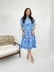 A wholesale clothing model wears fme14001-dress-blue, Turkish wholesale  of 