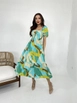 A wholesale clothing model wears fme14013-dress-green, Turkish wholesale  of 