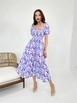 A wholesale clothing model wears fme14012-dress-lilac, Turkish wholesale  of 