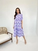 A wholesale clothing model wears fme14090-dress-lilac, Turkish wholesale  of 