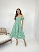 A wholesale clothing model wears fme10532-dress-green, Turkish wholesale  of 