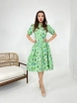 A wholesale clothing model wears fme11072-dress-green, Turkish wholesale  of 