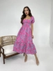A wholesale clothing model wears fme11610-dress-pink, Turkish wholesale  of 