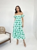 A wholesale clothing model wears fme11602-dress-green, Turkish wholesale  of 