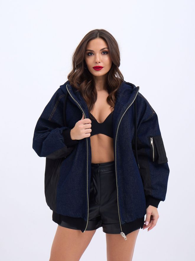 Fame Coat Blue Wholesale Clothing Casual