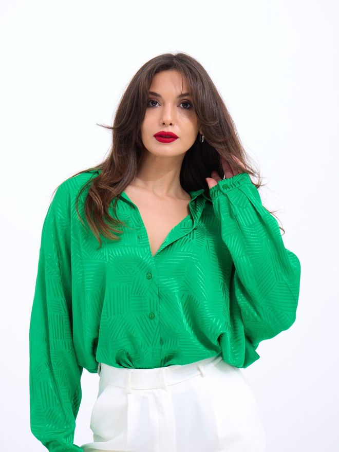 Fame Camisa Verde Ropa al por mayor Rayón