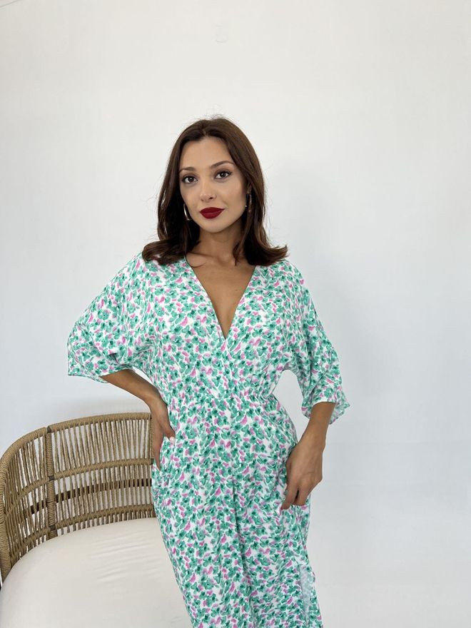 Fame Дуга Хаљина Са Прорезима Зелена Велепродаја одеће Лето