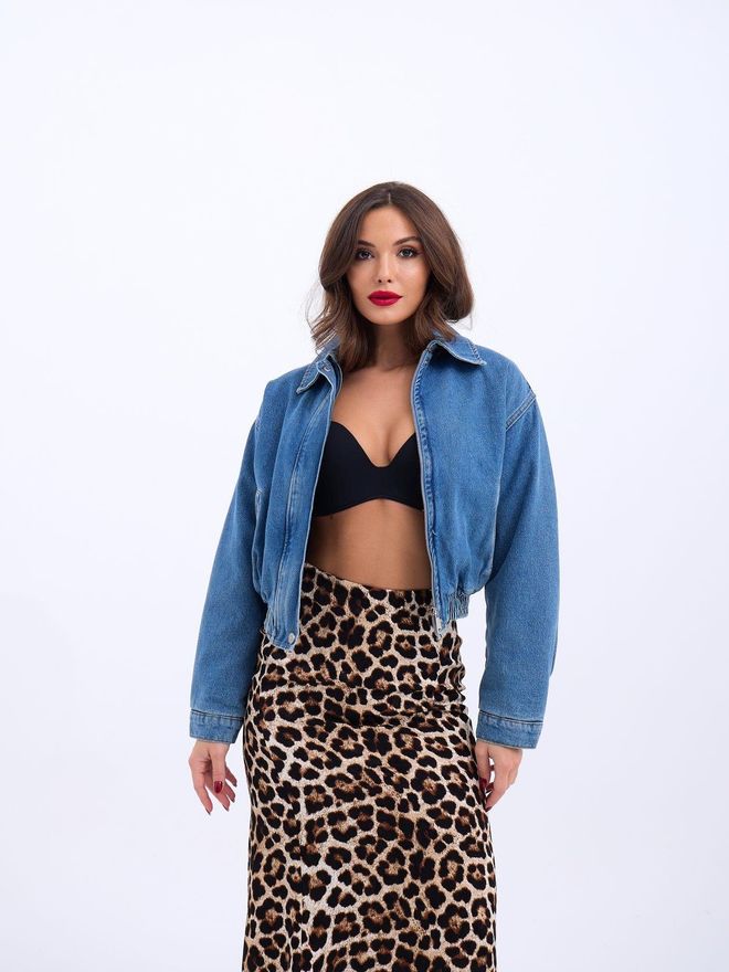 Fame Denim Jacket Blue Wholesale Clothing Casual
