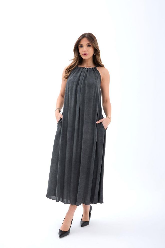 Fame Jurk Zwart Groothandel Kleding Casual