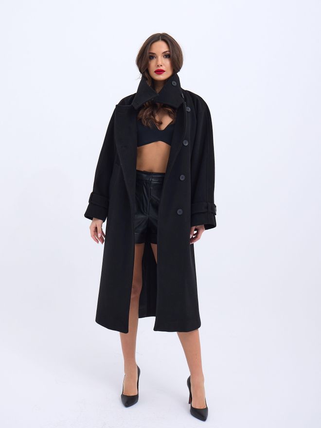 Fame Coat Black Wholesale Clothing Casual
