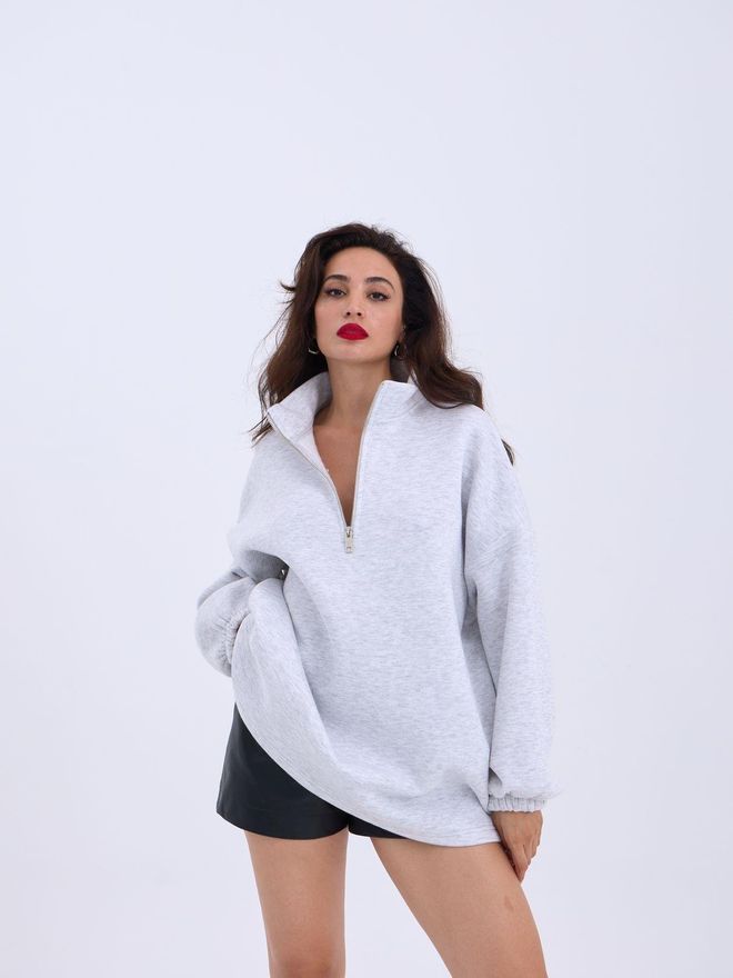 Fame Casual Sweat Snow Melange Wholesale Clothing Casual