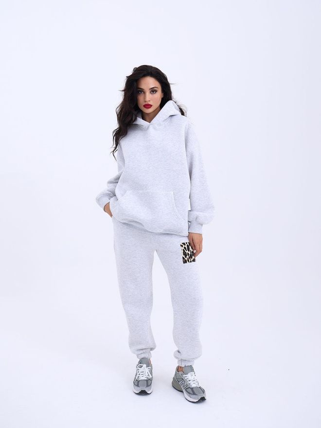 Fame Tracksuit Set Snow Melange Wholesale Clothing Casual