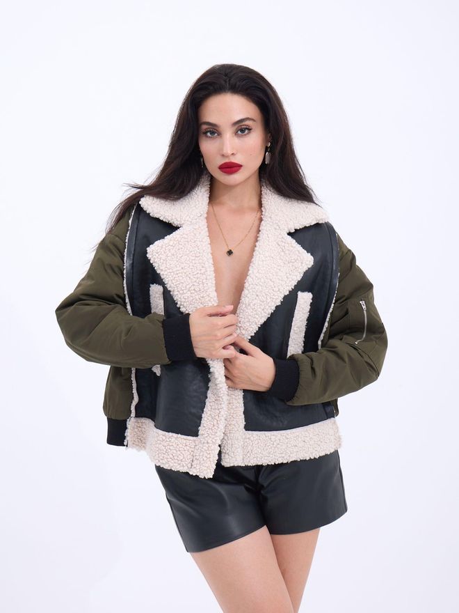 Fame Jacket Khaki Wholesale Clothing Casual