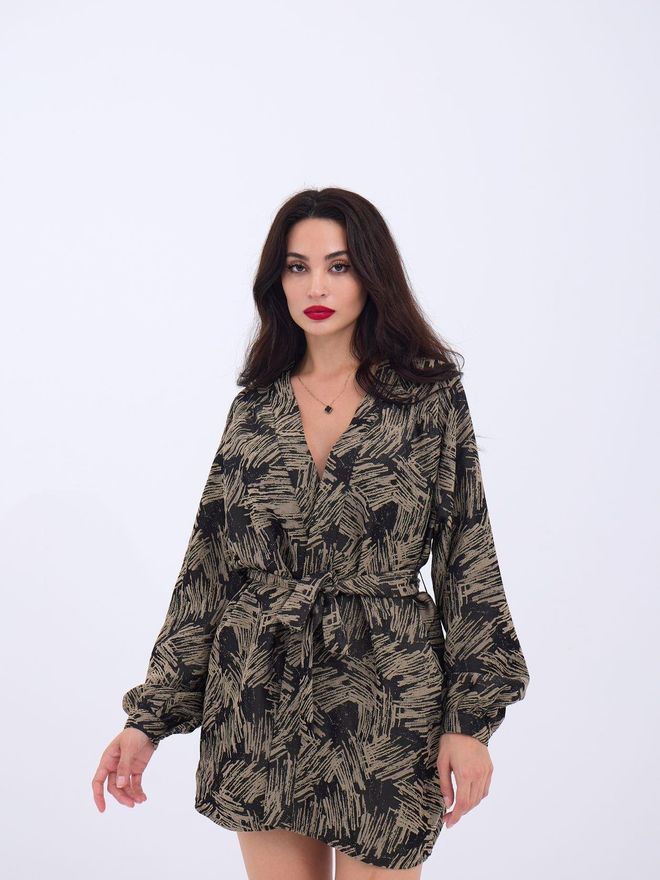 Fame Kimono Black & Cream Wholesale Clothing Casual